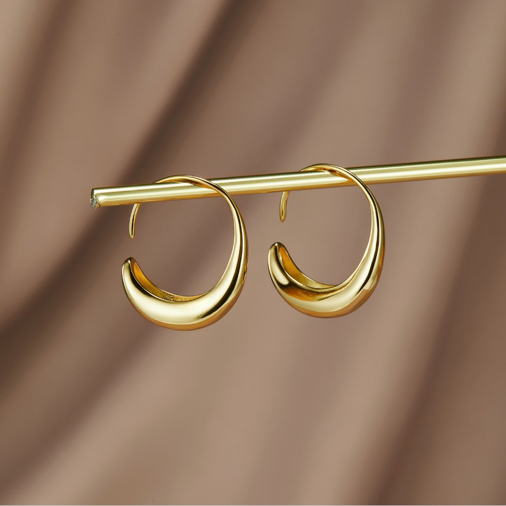 Cina - Dangle Hoop Earrings