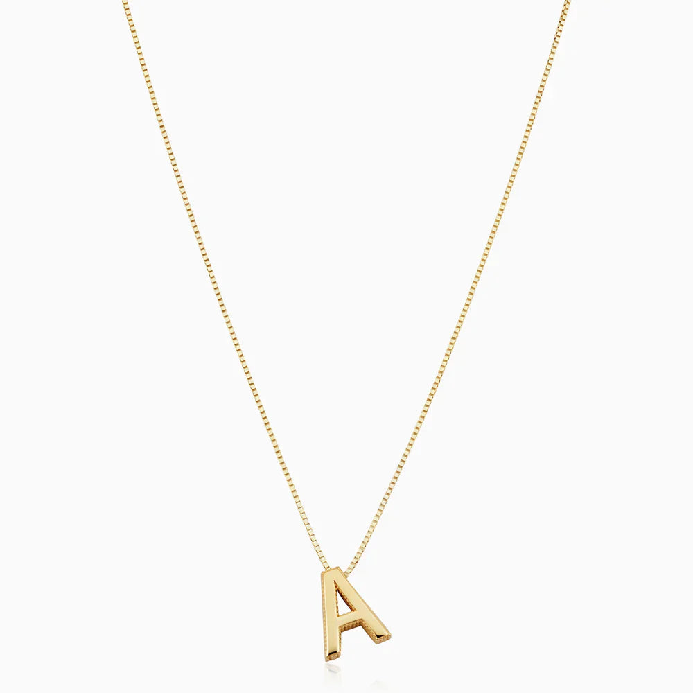 Ada - Gold Initial Necklace - Love Letter Design